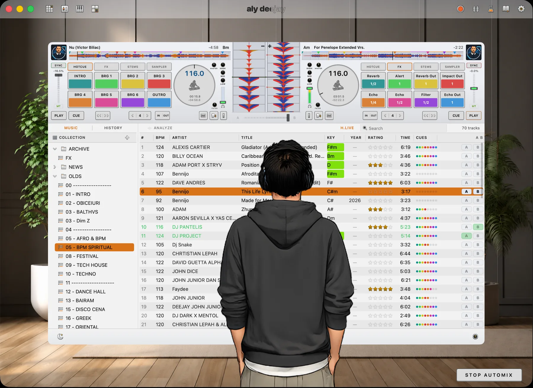 AlyDeejay light appearance on Mac